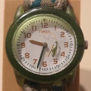 10/$20 Vtg Timex Kids Time Machine Camouflage Nylon Rotating Helicopter Boy's